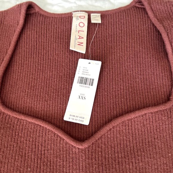 Anthropologie DOLAN Puff-Sleeve Sweater in Brown Motif Leopard NWT - Picture 5 of 6